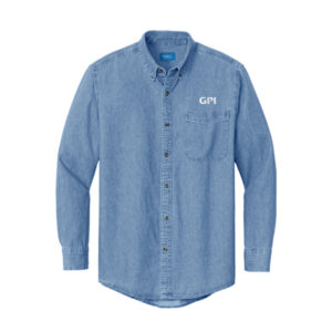 Men's Long Sleeve Value Denim Shirt - Image 2